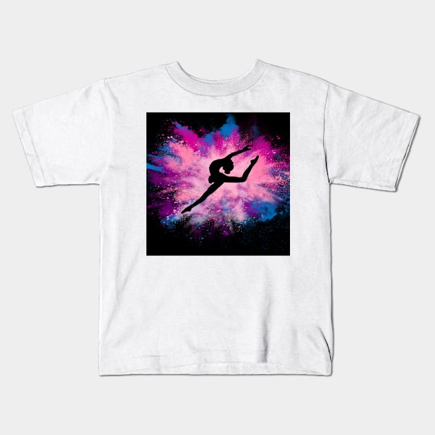 Colour splash dancer Kids T-Shirt by laurie3